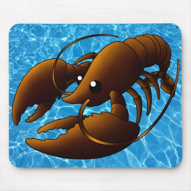 Mousepad Lagosta Laranja De Cartoon (Frente)