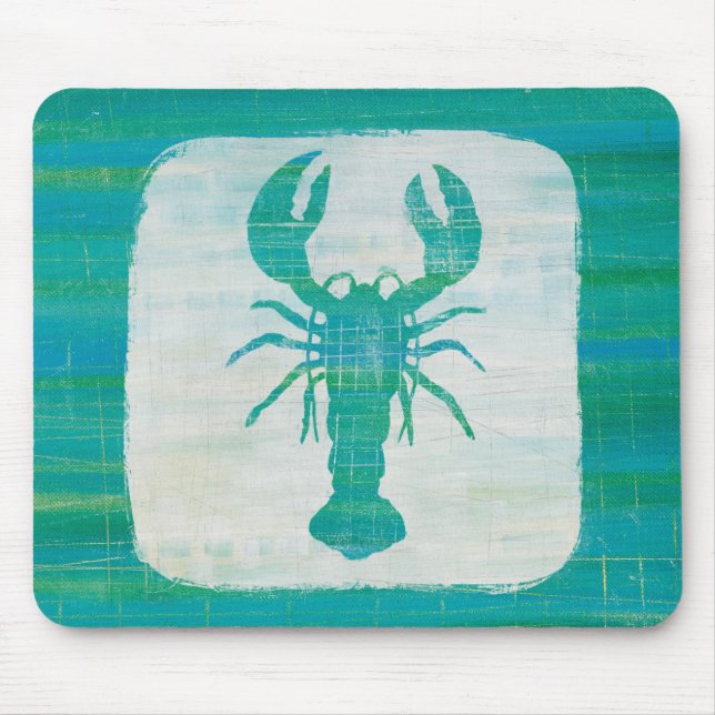 Mousepad Lagosta litoral do Aqua da arte | (Frente)