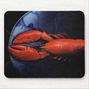 Mousepad Lagosta na placa de Tiffany