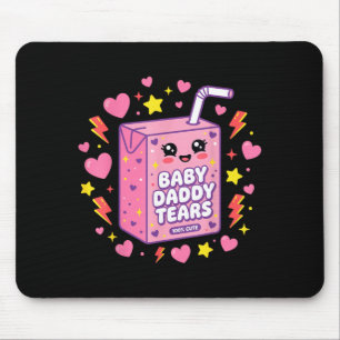 Mousepad Lágrimas de Papai Bebê Kawaii Caixa de Suco Fofo E