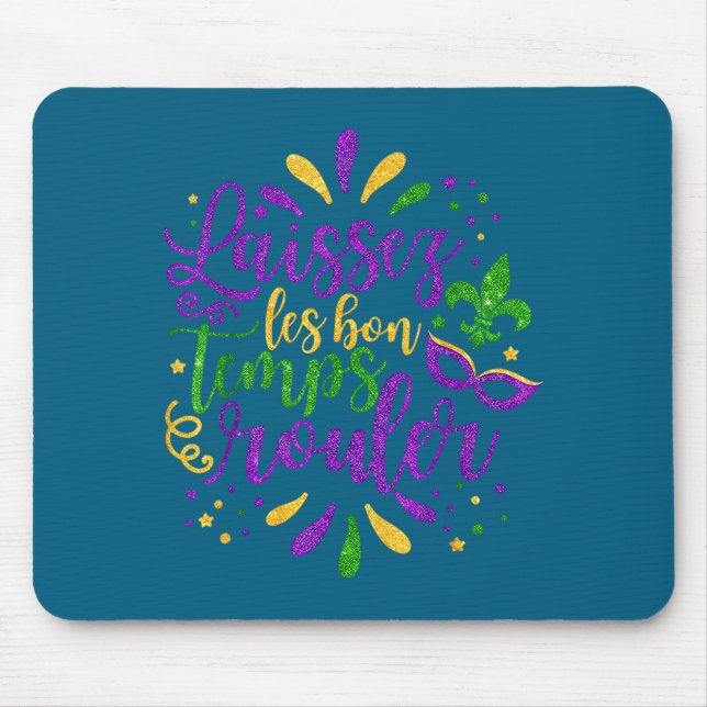 Mousepad Laissez Les Bons Temps Rouler Mardi Gras 2026 Carn (Frente)