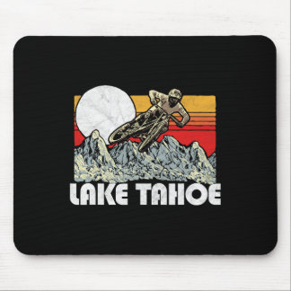 Mousepad Lake Tahoe Mountain Biking Vintage Retro 80s Vibe 