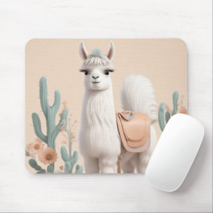 Mousepad Lama com sela no deserto