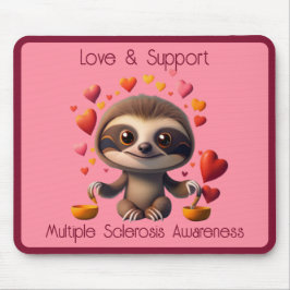 Mousepad Lama de Bebê da MS, bonita, rodeada por ♥️ s