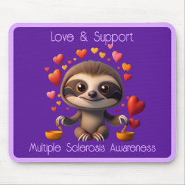 Mousepad Lama de Bebê da MS, bonita, rodeada por ♥️ s