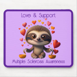 Mousepad Lama de Bebê da MS, bonita, rodeada por ♥️ s