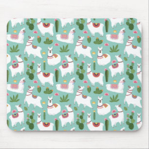 Mousepad Lamas bonitos no teste padrão da cerceta