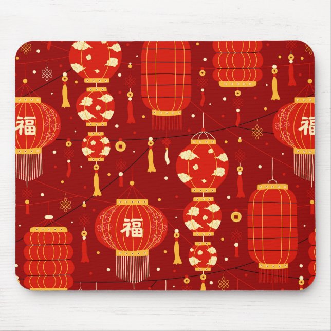 Mousepad Lamas de Ano Novo Chinesas (Frente)