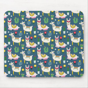 Mousepad Lamas no teste padrão dos óculos de sol