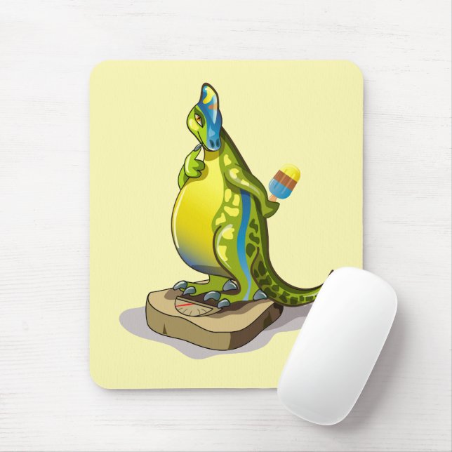 Mousepad Lambeossauro Em Escala De Peso. (Com mouse)