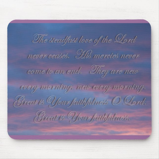 Mousepad Lamentações 3:22 O amor firme do Senhor (Frente)