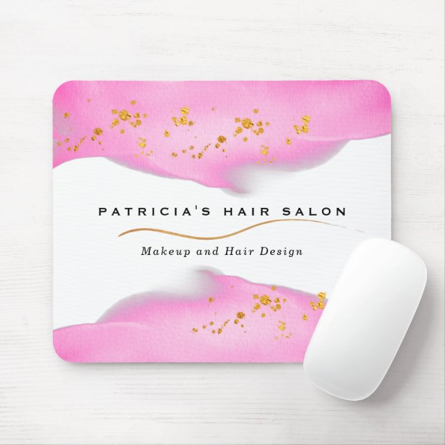 Mousepad Lâmpada Elegante Rosa E Luminosa Dourada (Com mouse)