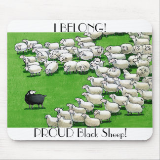 Mousepad Lâmpada Longa Perdida: Bloco de Mão Preto de Ovelh