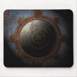 Mousepad Lâmpada Steampunk Hora do Relógio Metálico