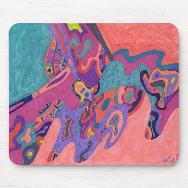 Mousepad Lâmpadas de aranha, abstrato (Frente)
