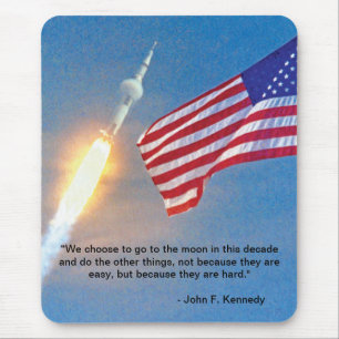 Mousepad Lançamento do Apollo 11 com a bandeira americana