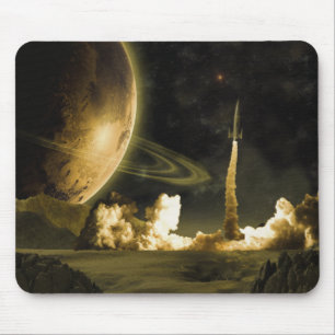 Mousepad Lançamento do espaço do vintage