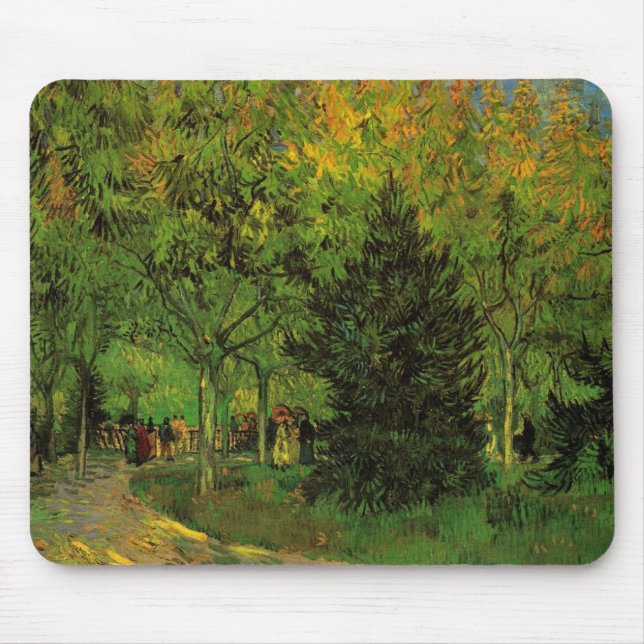 Mousepad Lane in Public Garden, Arles, por Vincent van Gogh (Frente)