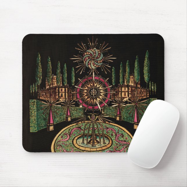 Mousepad Lanterna Mágica de Fogos de Artifício (Com mouse)