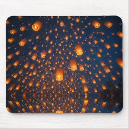 Mousepad Lanternas do Céu Brilhantes à Noite