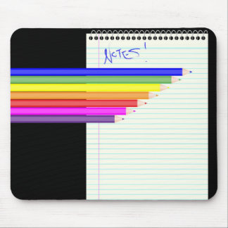 Mousepad Lápis e notebook