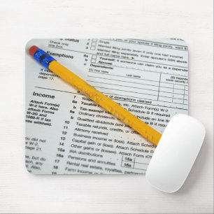 Mousepad Lápis mastigado no formulário IRS