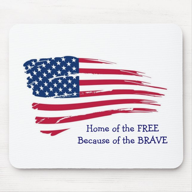 Mousepad Lar da Bandeira Ondulante Livre (Frente)