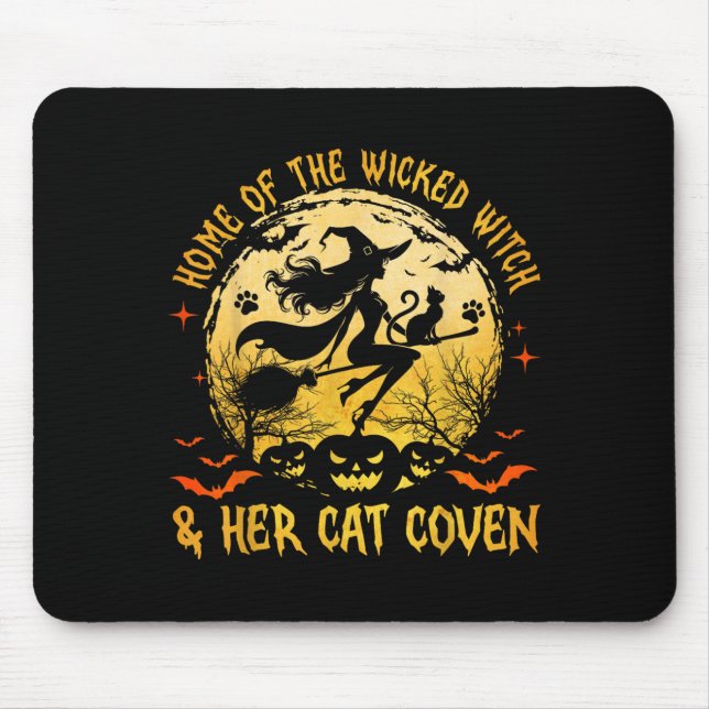 Mousepad Lar Dos Malvados E Do Halloween Da Bruxa Engraçada (Frente)