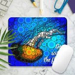Mousepad Laranja-água-azul Oceano Azul Vai com Script de Fl<br><div class="desc">"Vai com o fluxo." Tome uma lição desta medusa amarela laranja flutuando ao longo do oceano azul turquesa e deixe a vida seguir seu curso sempre que você usa este surpreendentemente chic, vibrantemente colorido mouse. Faz um presente de excelente para você ou alguém especial! Você pode personalizar facilmente este mousepad...</div>