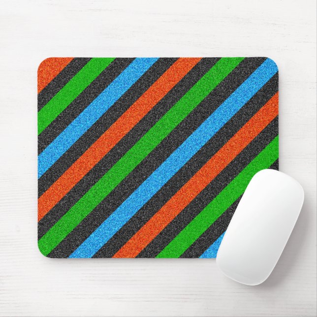 Mousepad Laranja, Azul, Verde, Largura Negra Strike STaylor (Com mouse)