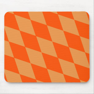 Mousepad Laranja Claro e Escuro Harlequin Diamantes Xadrez