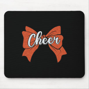 Mousepad Laranja Coquete Laço de Animação Esportiva Cheerle