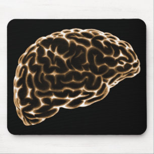 MOUSEPAD LARANJA DA OPINIÃO LATERAL DO CÉREBRO DO RAIO X