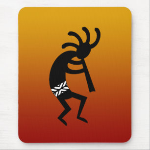 Mousepad Laranja de Sunet Kokopelli do deserto a sudoeste