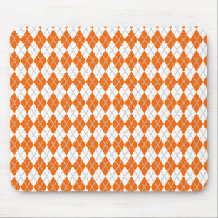 Mousepad Laranja e Estilo Branco