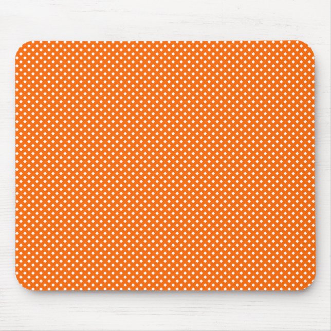 Mousepad Laranja líquida do teste padrão com branco (Frente)