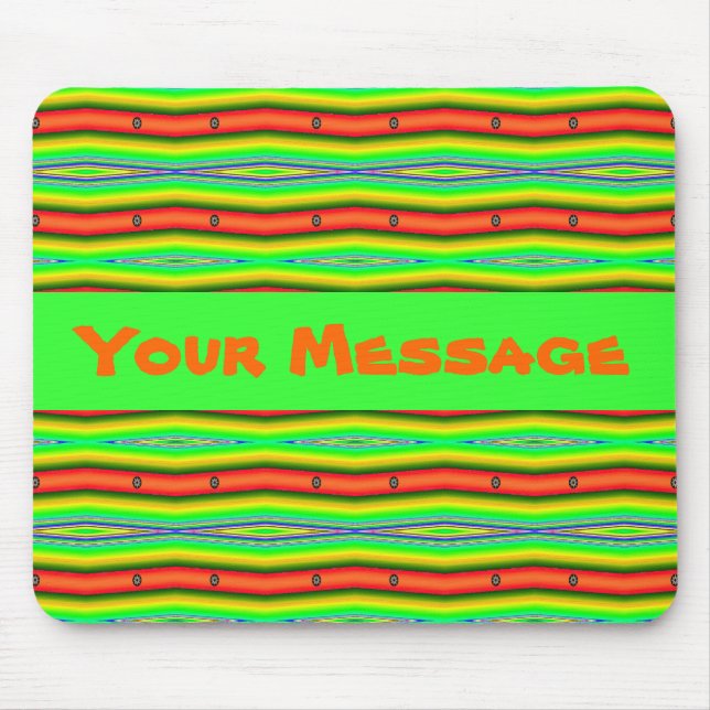 Mousepad laranja verde-clara (Frente)