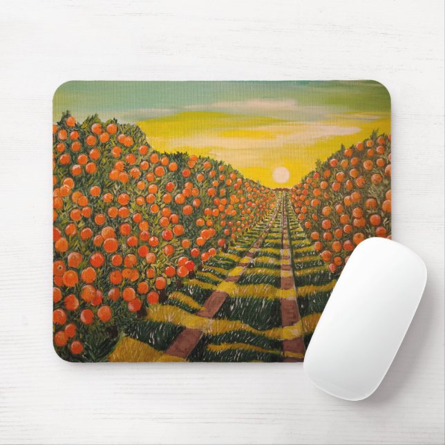 Mousepad Laranjas de Valência Pintura de Alfred Fox (Com mouse)