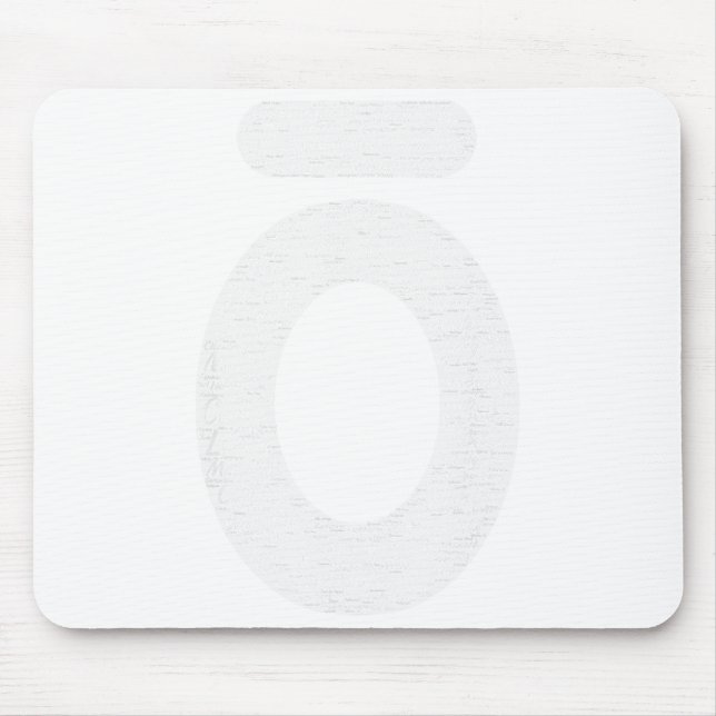 Mousepad Large O Essential Oil White Words  (Frente)