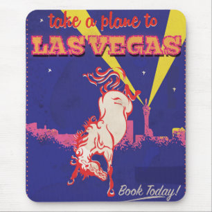 Mousepad Las Vegas, poster de viagens retrô de Nevada.
