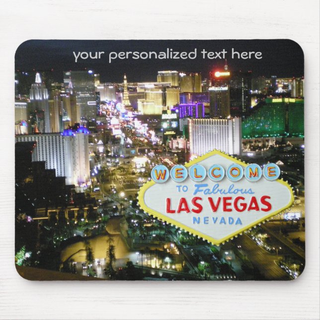 Mousepad Las Vegas Strip e sinal de boas-vindas (Frente)