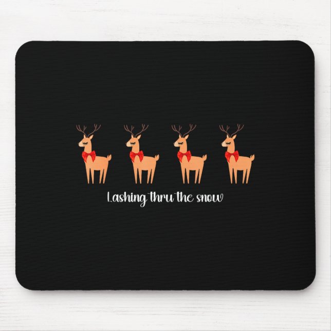 Mousepad Lash Artist Christmas Reindeer Esthetician Eyelash (Frente)