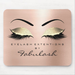 Mousepad Lashes de belo brilho de beleza com brilho rosa Do
