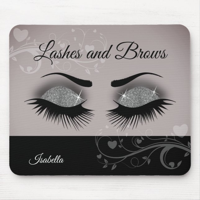 Mousepad Lashes e Brocas - Cinzas de fumo (Frente)