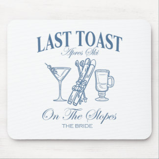Mousepad Last toast on the slopes bachelor skiing bridal