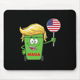 Mousepad Lata de lixo mega desenho animado engraçado Trump