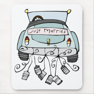 Mousepad Latas de arrasto do carro do recem casados