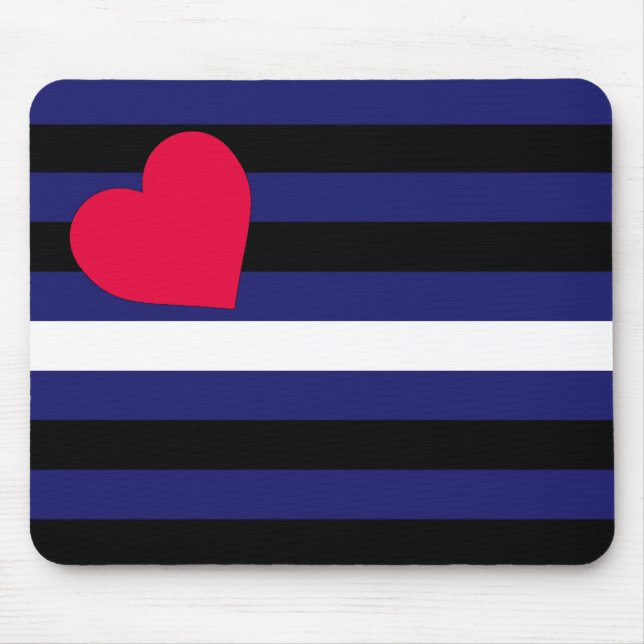 Mousepad Látex de couro e de orgulho de BDSM bandeira (Frente)