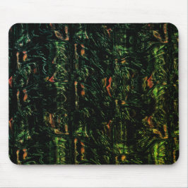 Mousepad Latido de árvore sob vidro martelado verde