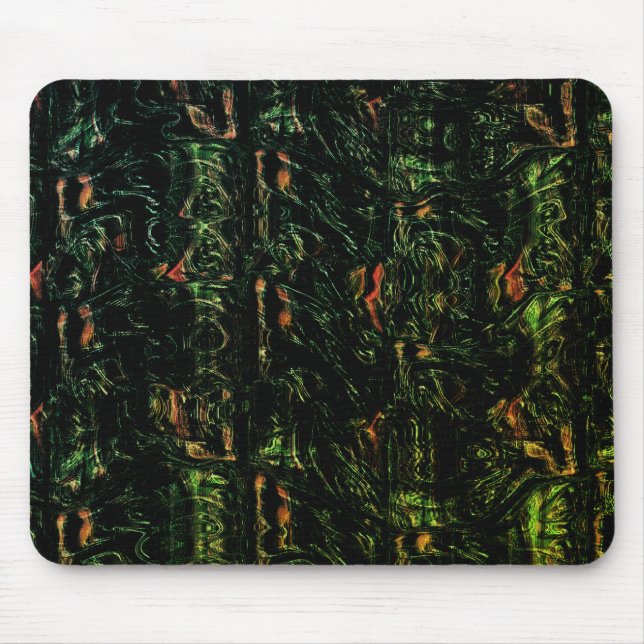 Mousepad Latido de árvore sob vidro martelado verde (Frente)